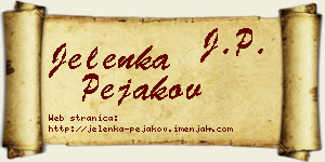 Jelenka Pejakov vizit kartica